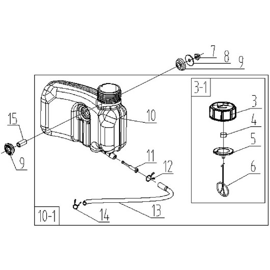 Бак топливный Champion LM4622 после 2020г.